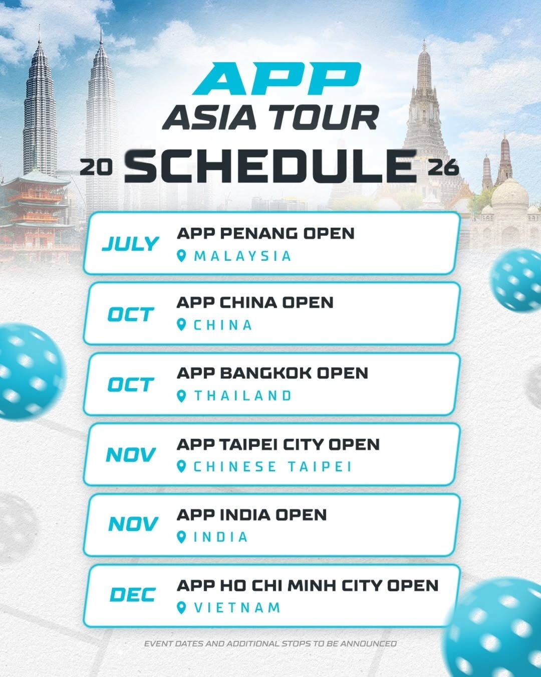app asia tour is officially official. ✔️six pickleball events across malaysia, china, thailand, (1) app asia tour is officially official. ✔️six pickleball events across malaysia, china, thailand, (1)