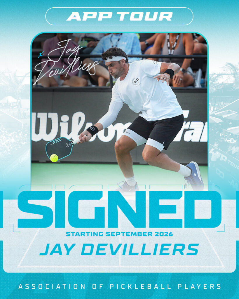 encore jay! pickleball powerhouse and app tour triple crown winner jay devilliers is back! see @ (1)